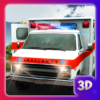 city ambulance rescue driving icon